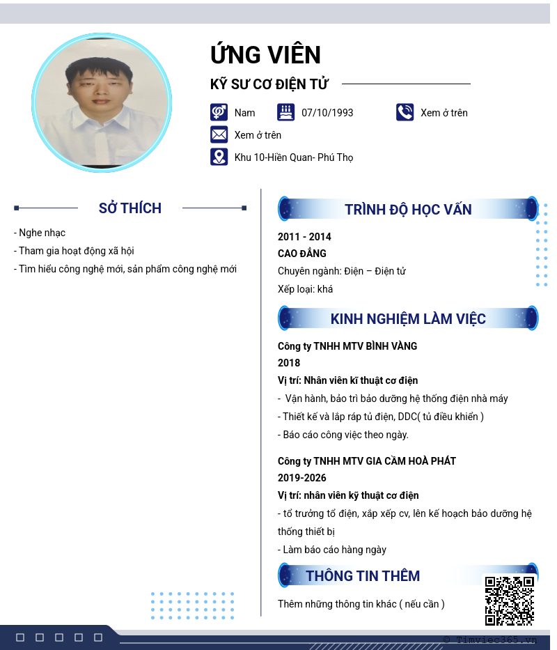 CV ứng viên