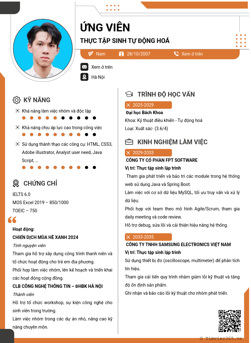CV ứng viên