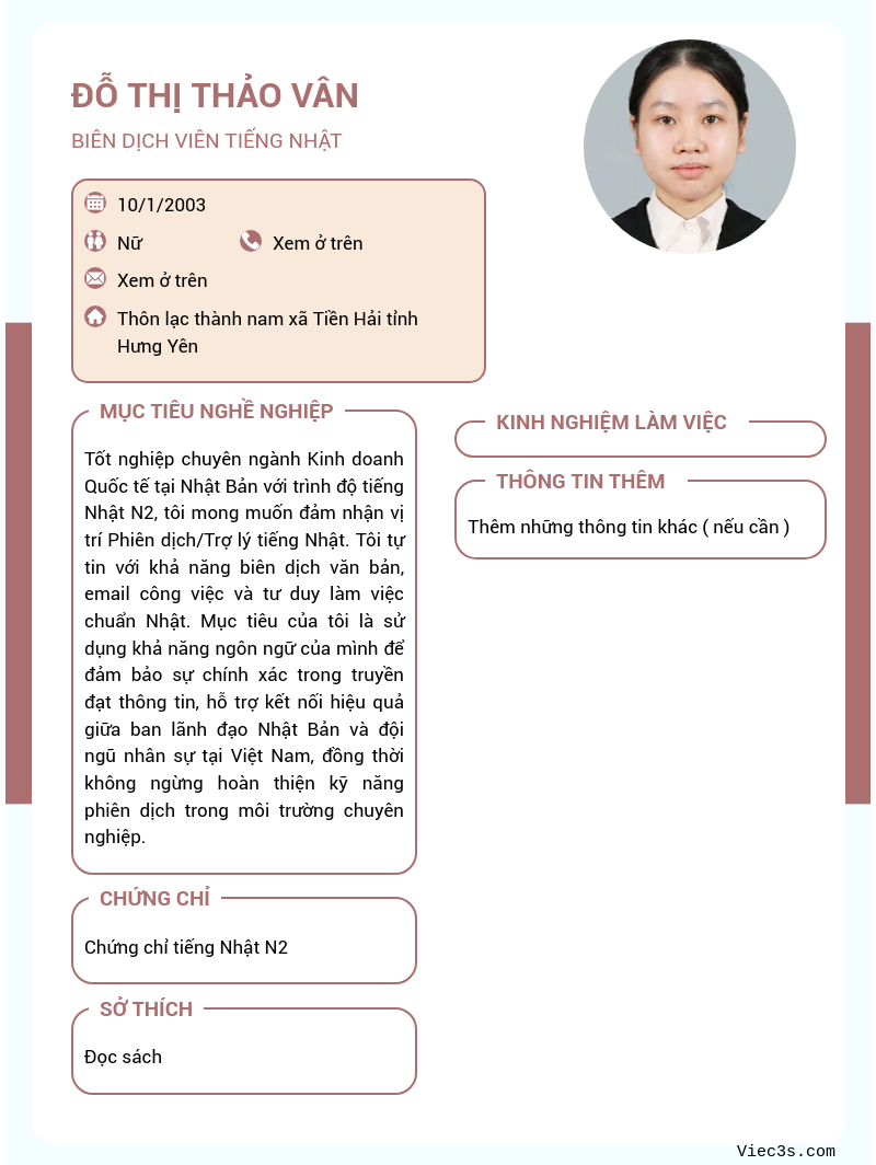 CV ứng viên