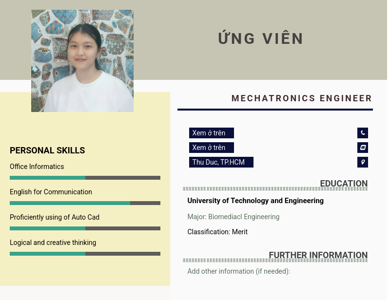 CV ứng viên
