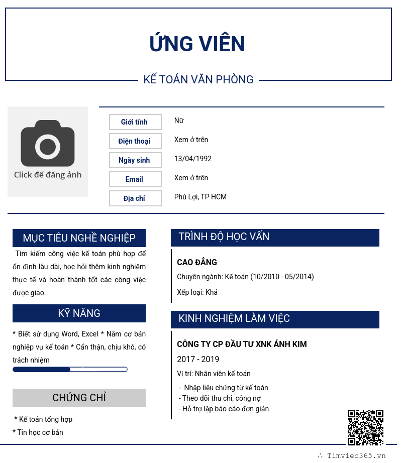 CV ứng viên