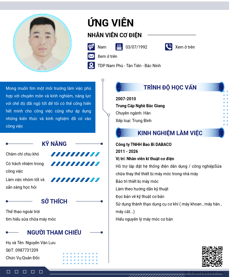 CV ứng viên