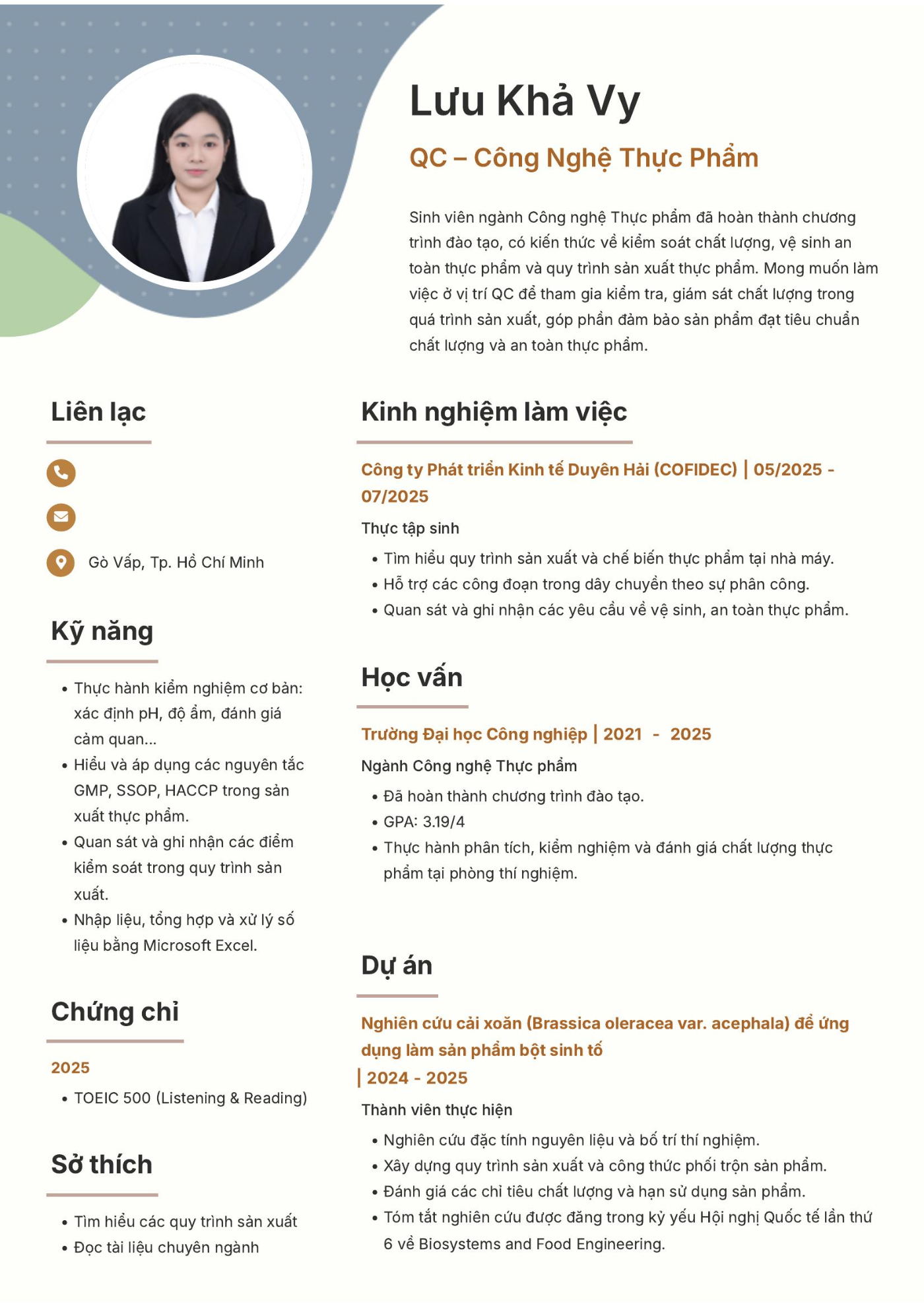 CV ứng viên