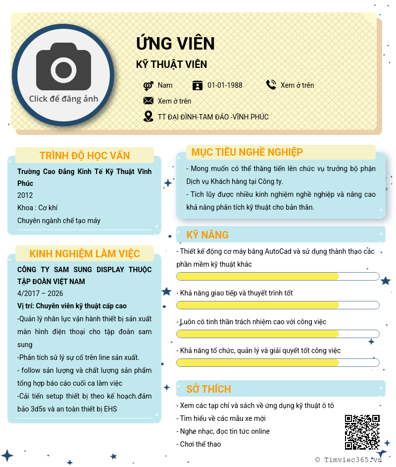CV ứng viên