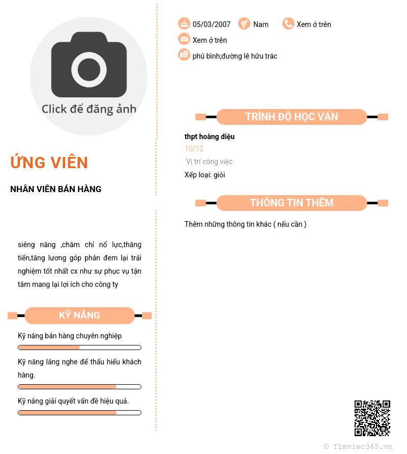 CV ứng viên