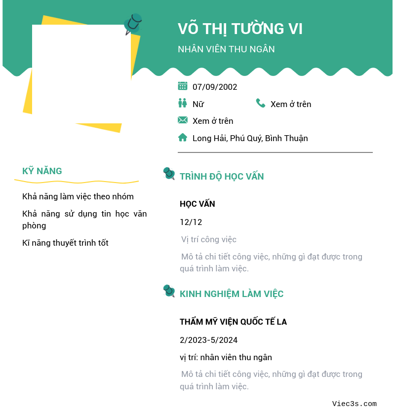 CV ứng viên