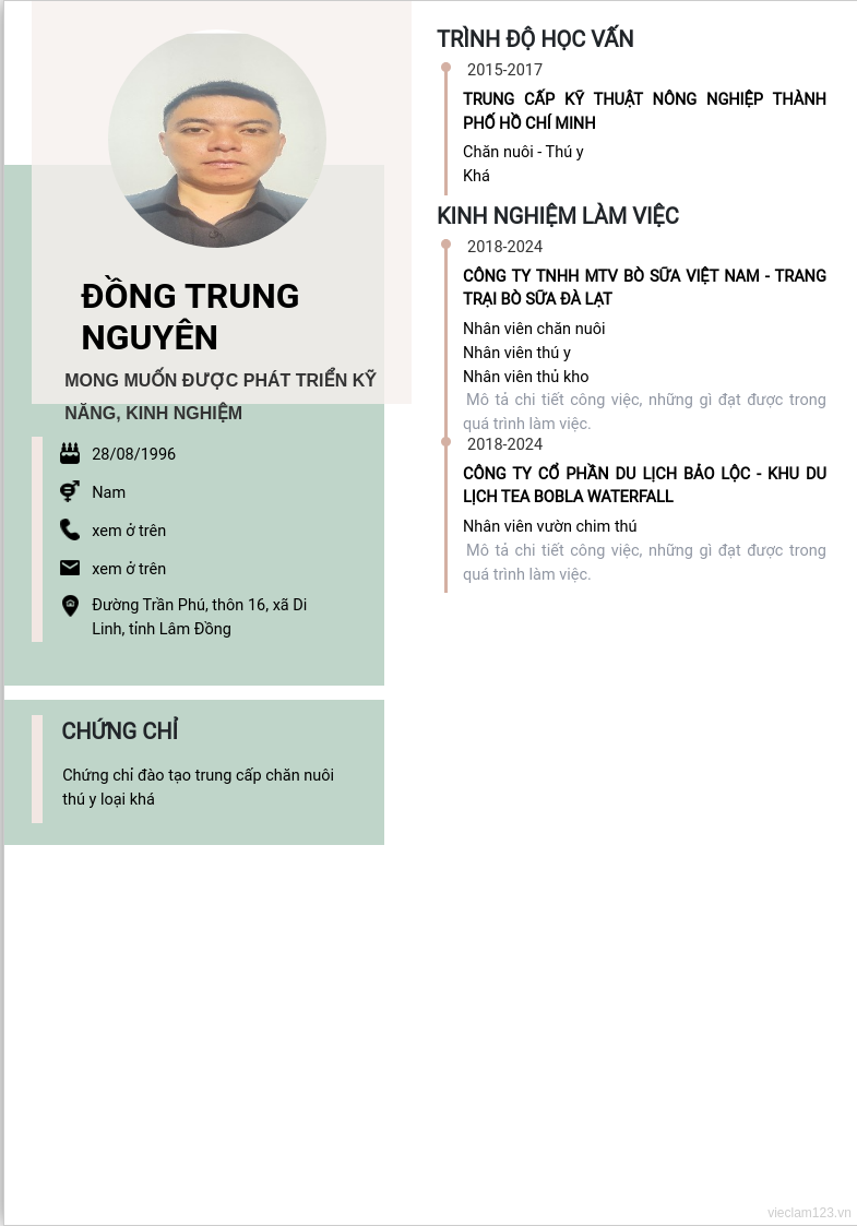 CV ứng viên