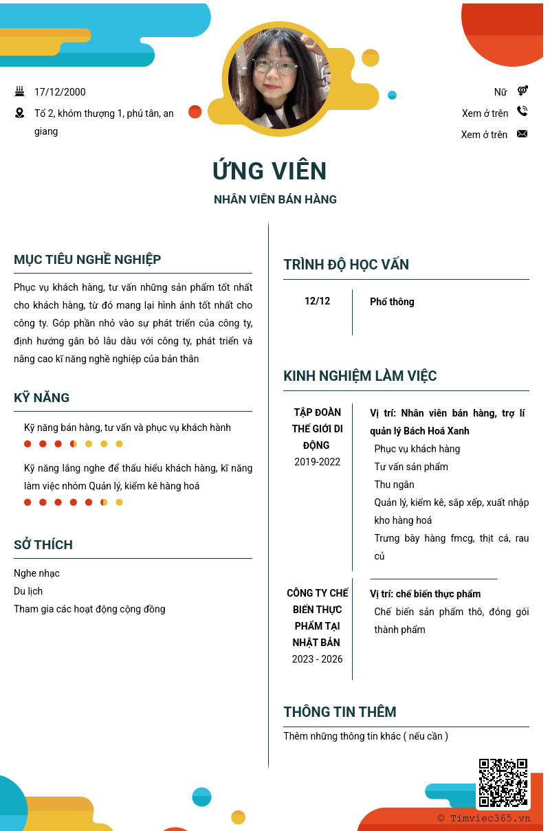 CV ứng viên
