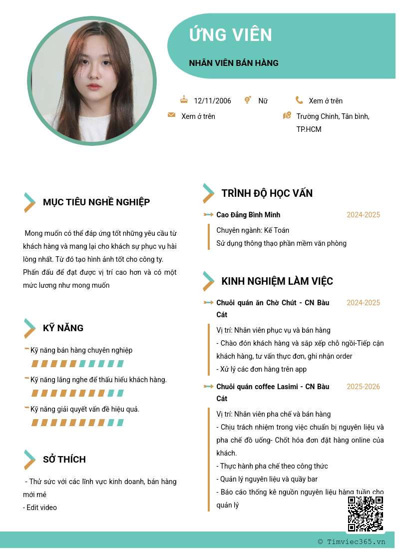 CV ứng viên
