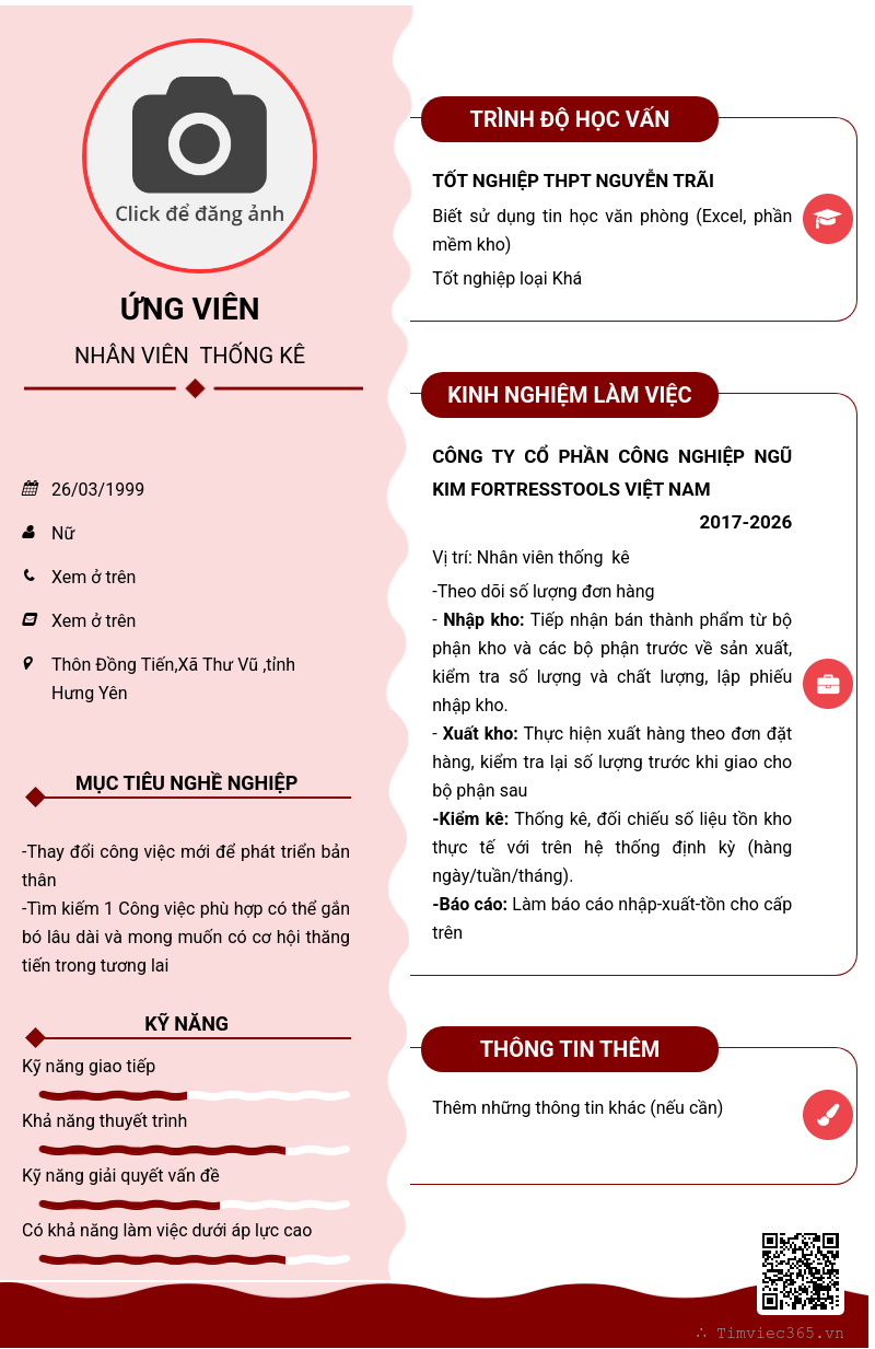 CV ứng viên