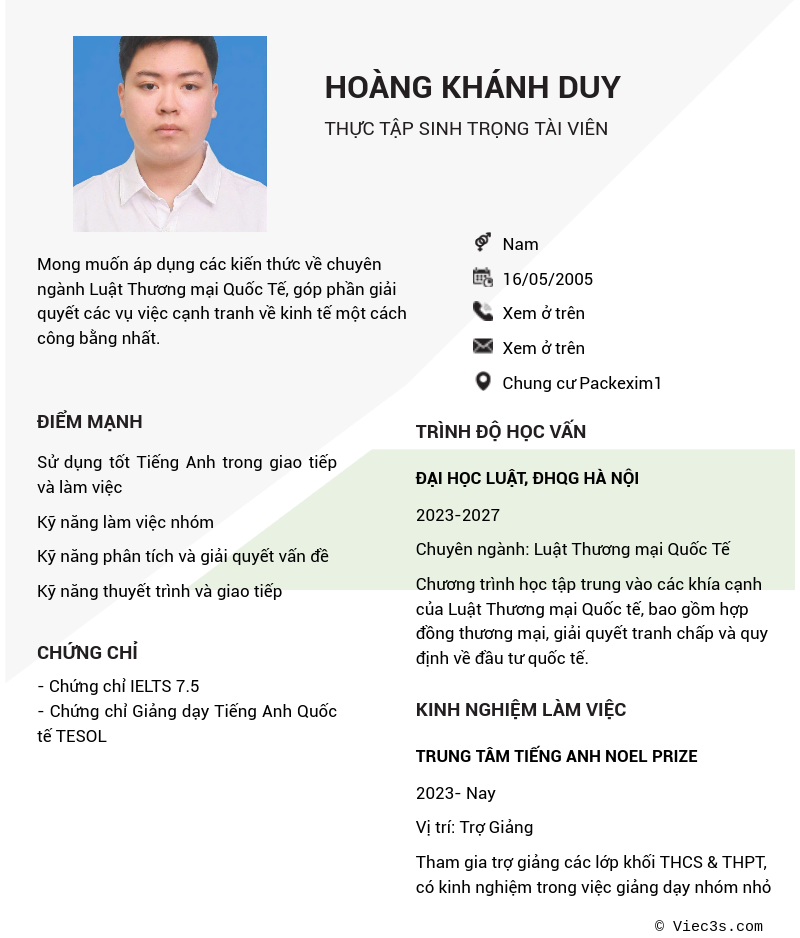 CV ứng viên