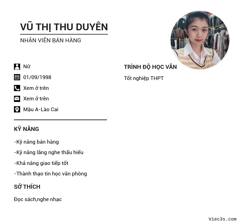 CV ứng viên