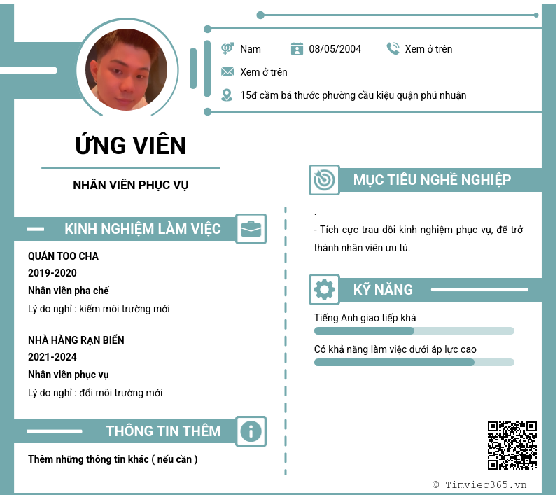 CV ứng viên