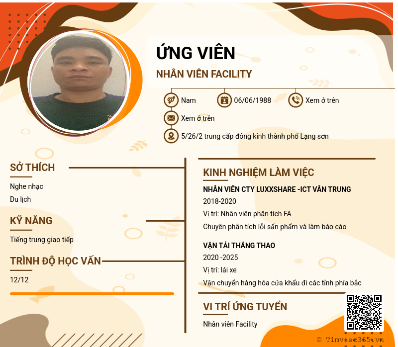 CV ứng viên
