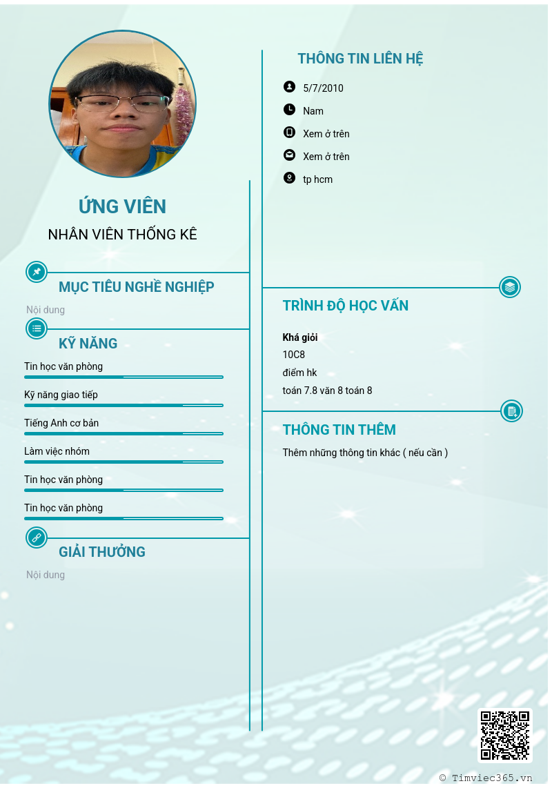 CV ứng viên