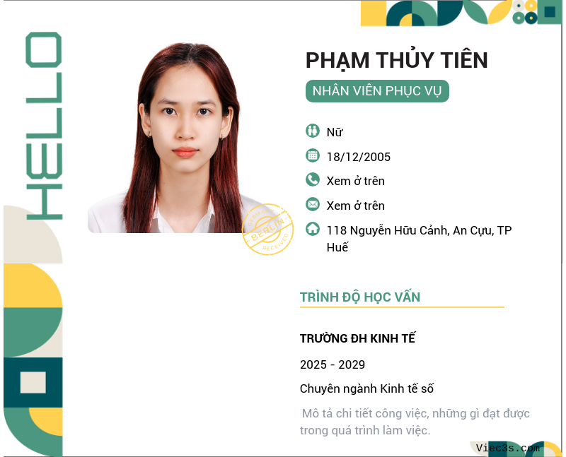 CV ứng viên