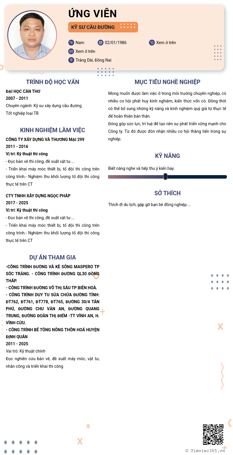 CV ứng viên