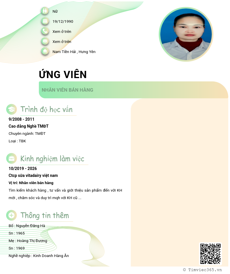 CV ứng viên