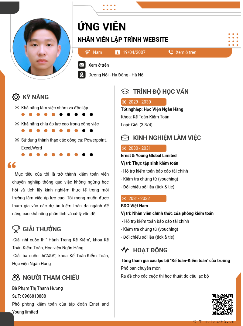 CV ứng viên