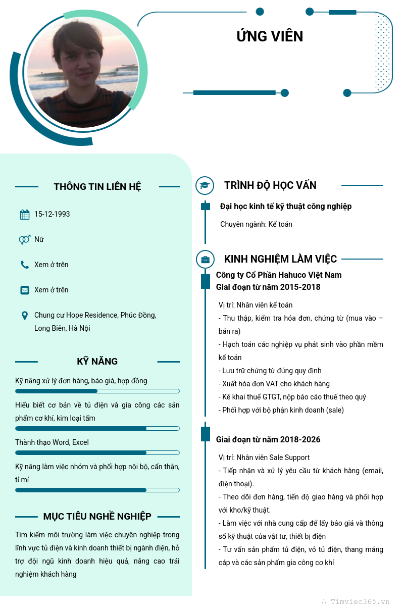 CV ứng viên