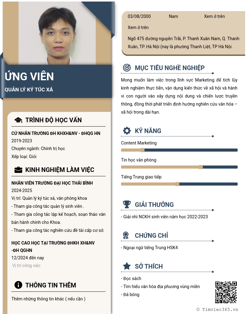CV ứng viên