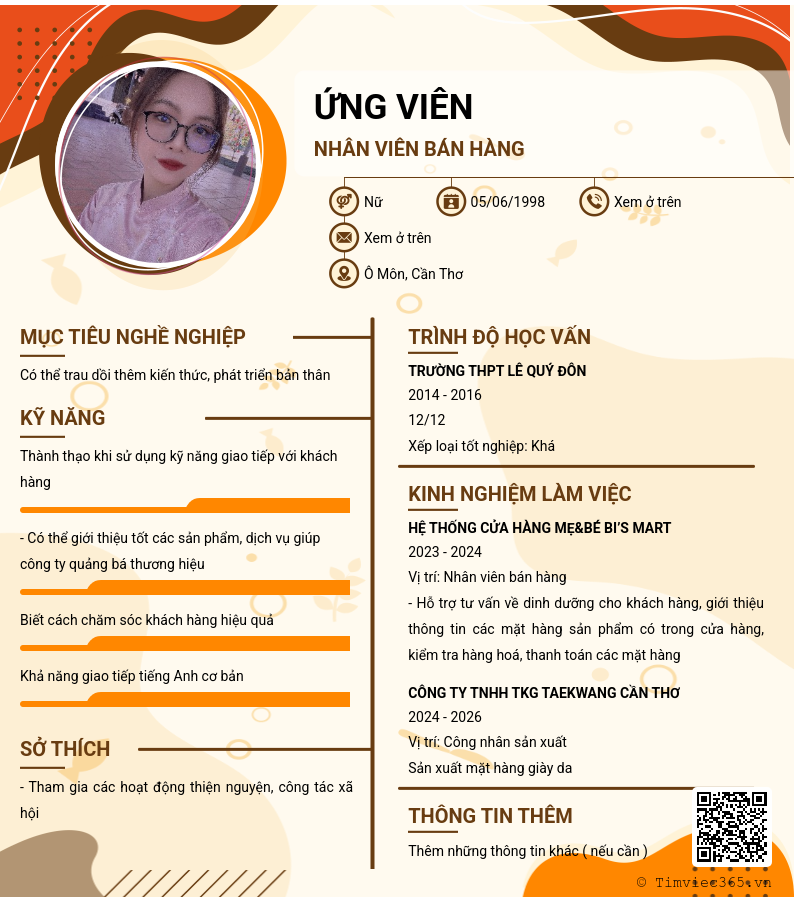 CV ứng viên