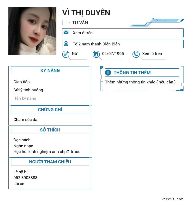 CV ứng viên