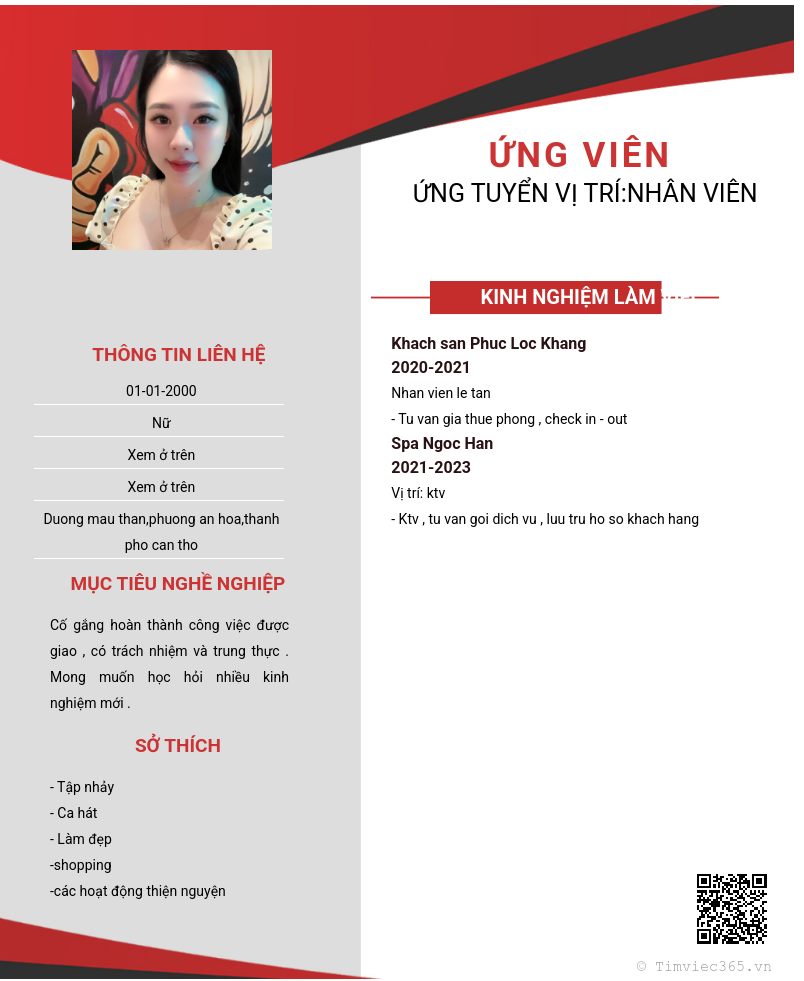 CV ứng viên