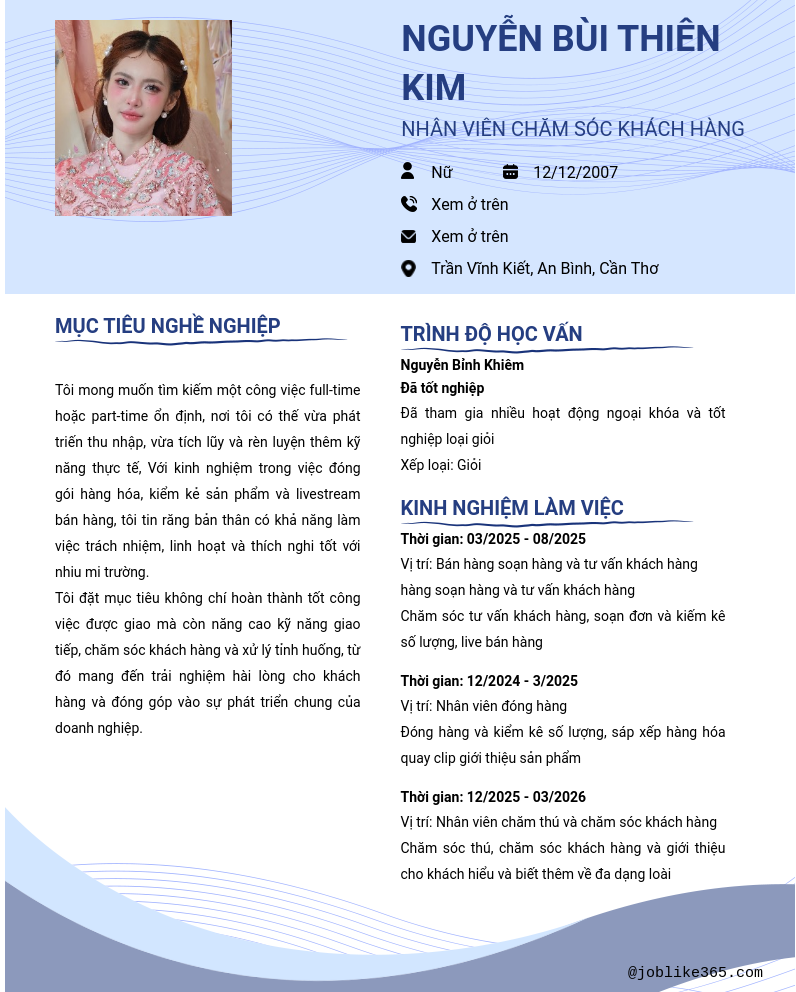 CV ứng viên