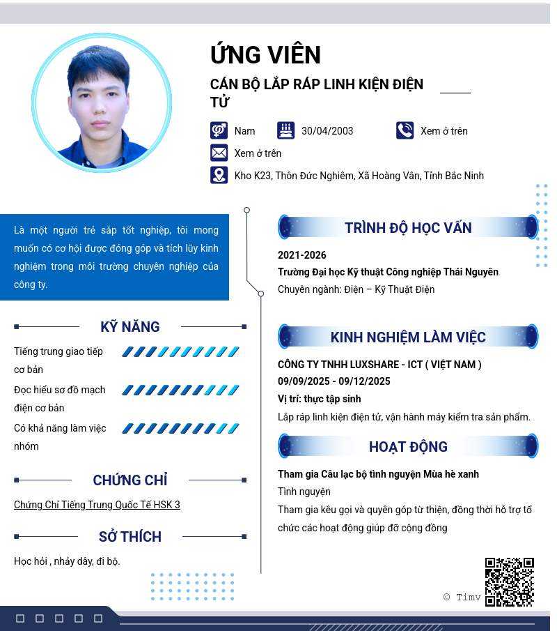 CV ứng viên
