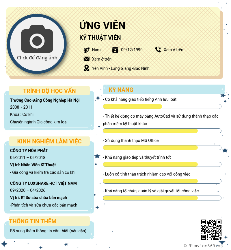 CV ứng viên