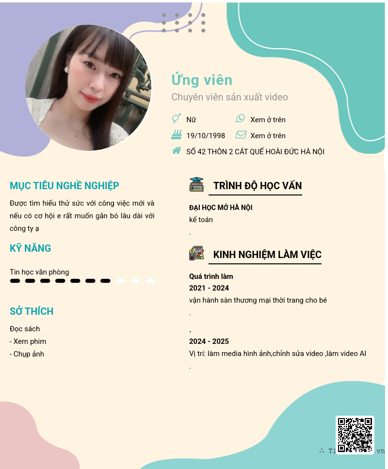 CV ứng viên