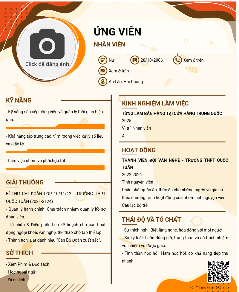 CV ứng viên