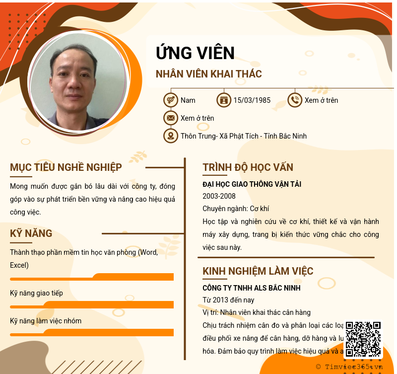 CV ứng viên