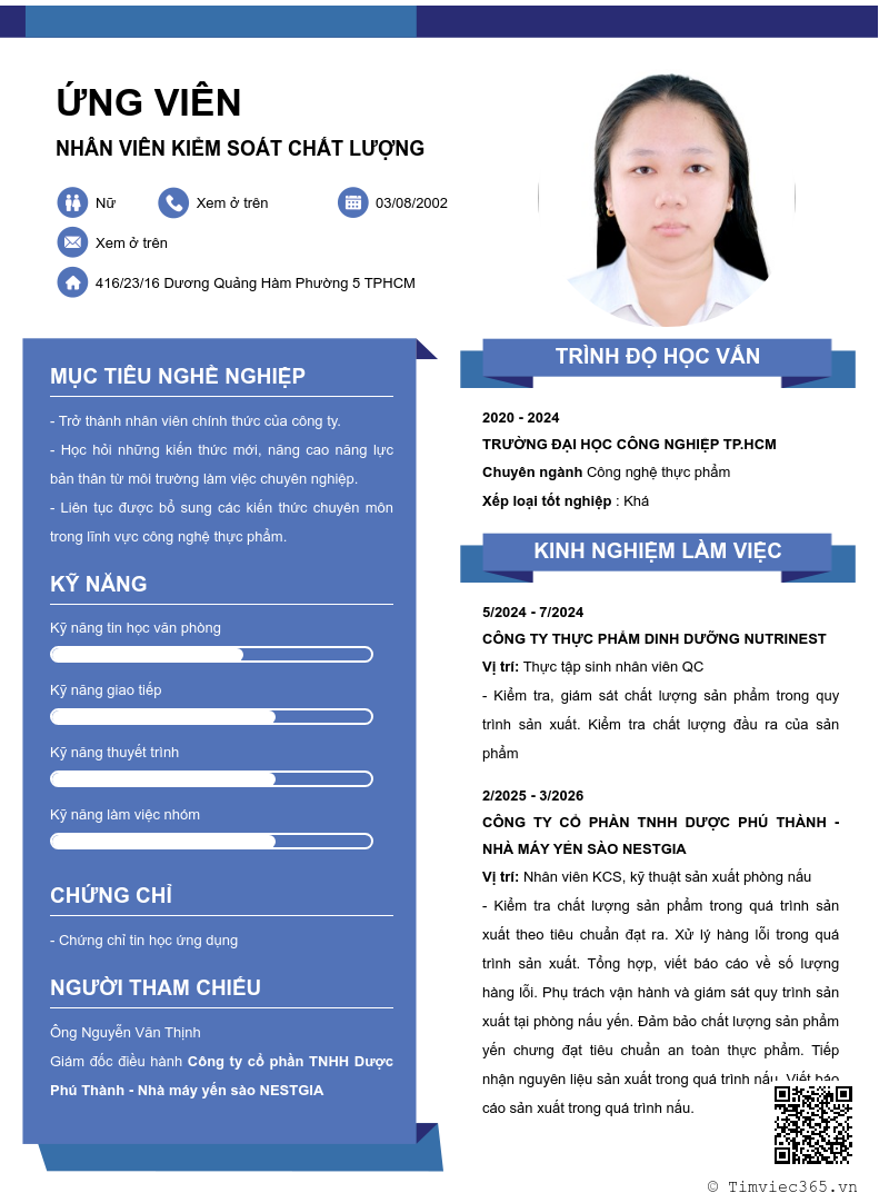 CV ứng viên