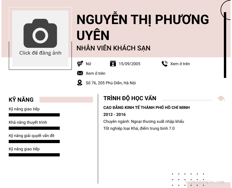 CV ứng viên