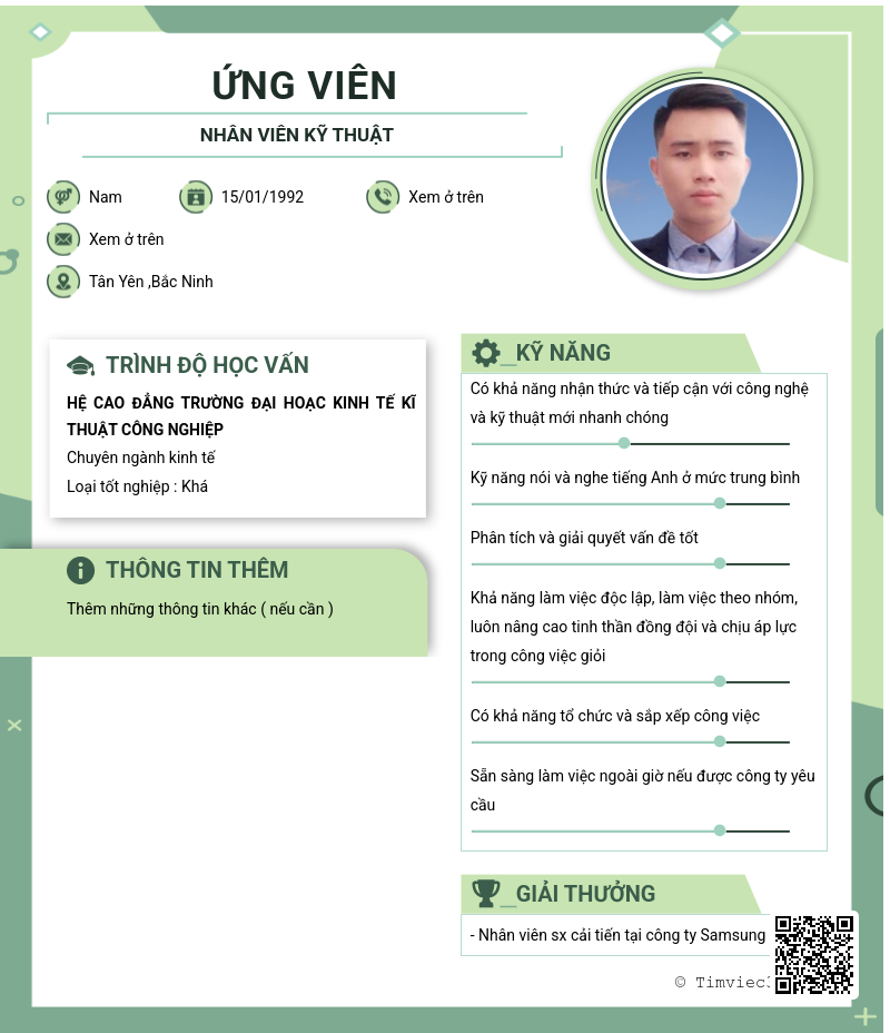 CV ứng viên