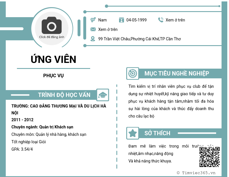 CV ứng viên