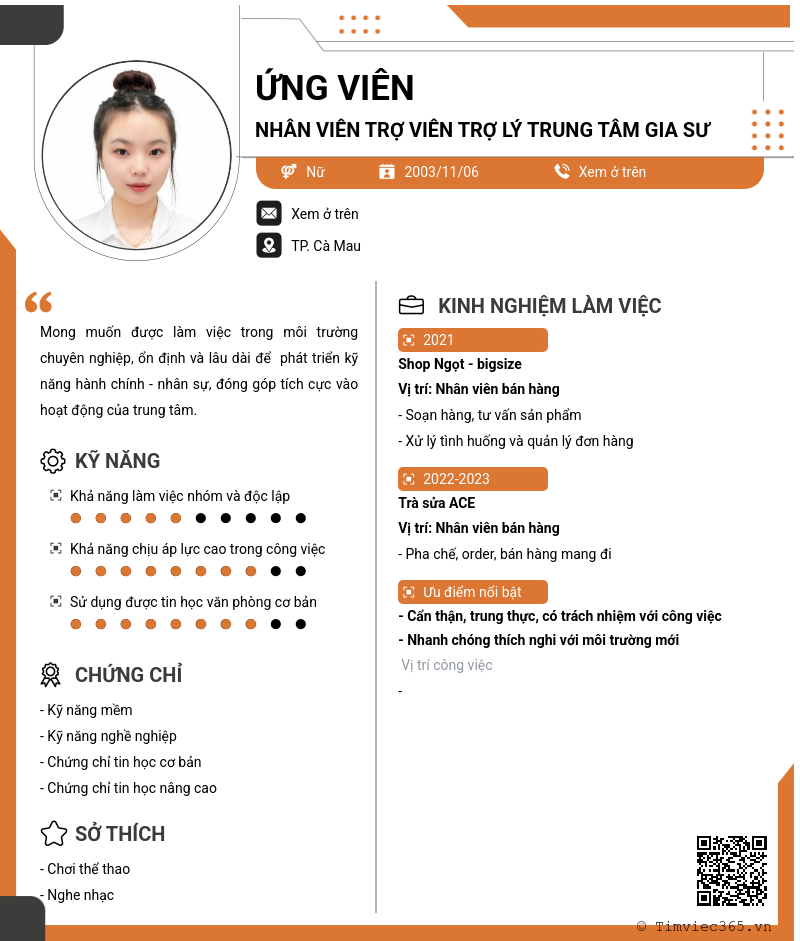 CV ứng viên