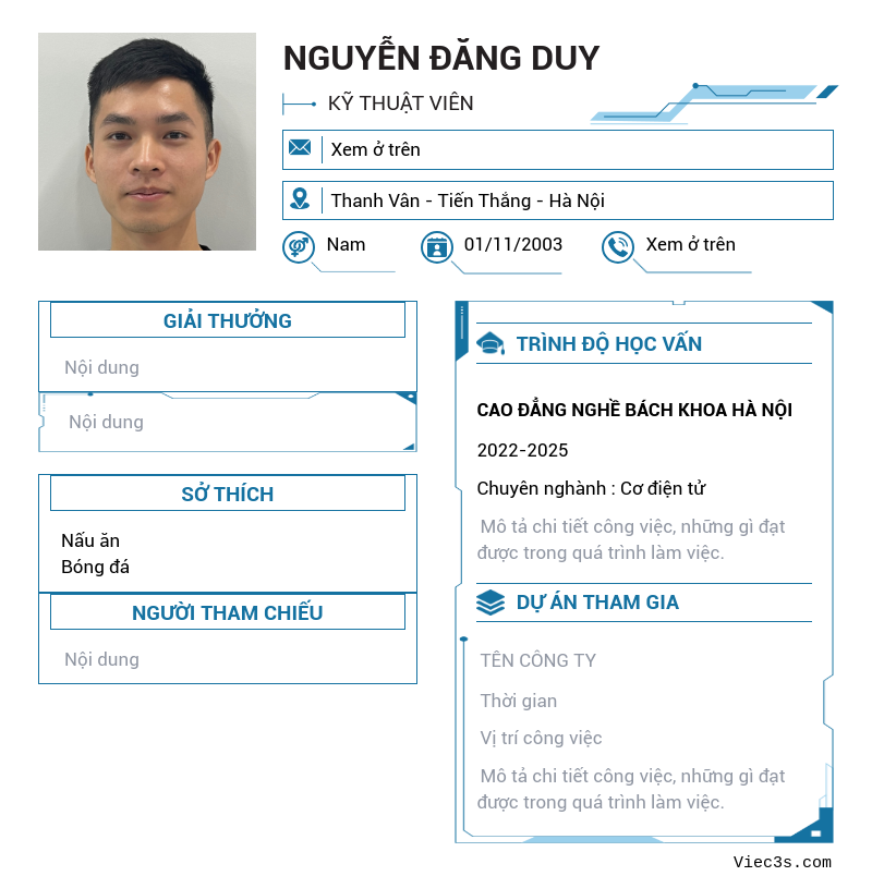 CV ứng viên