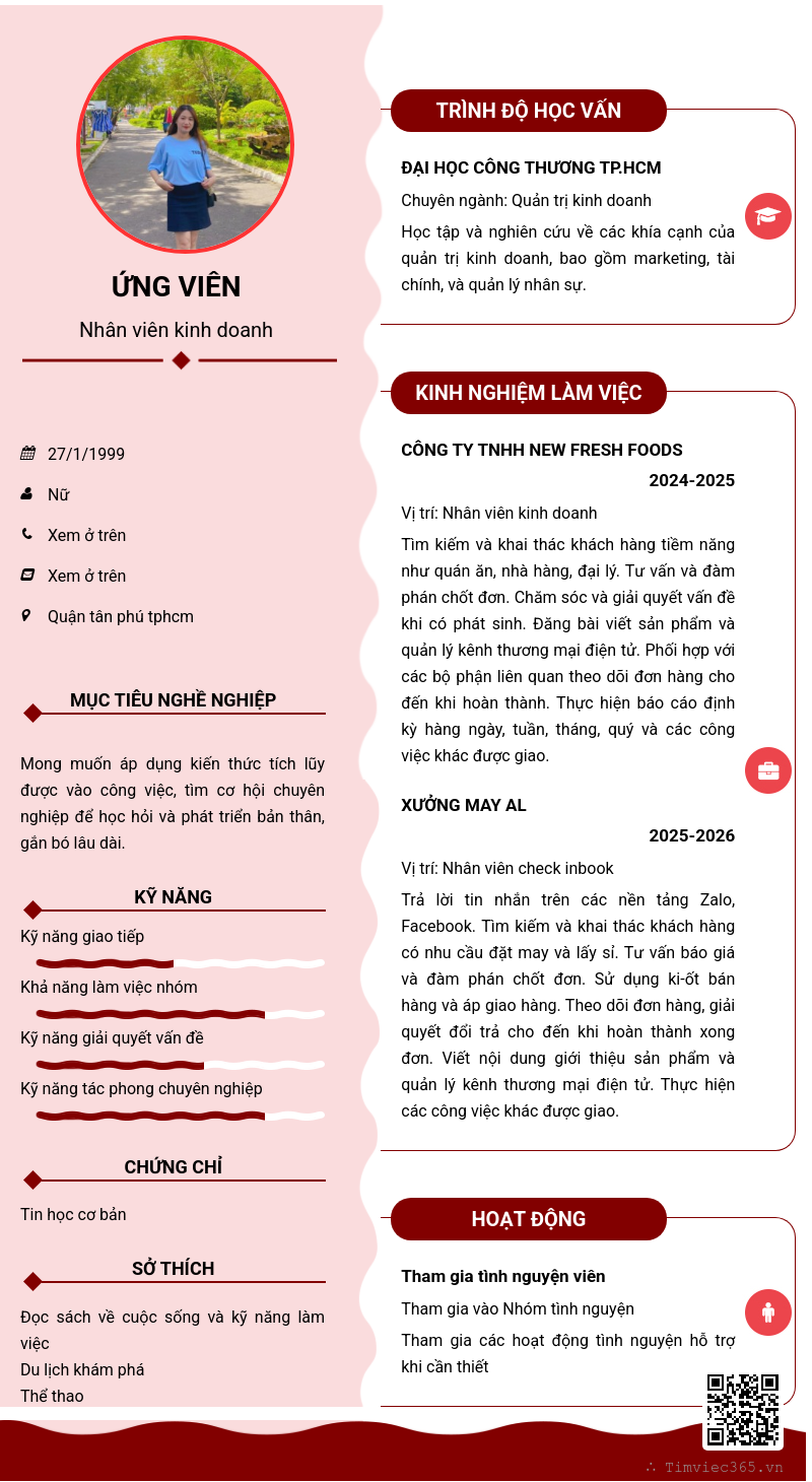 CV ứng viên