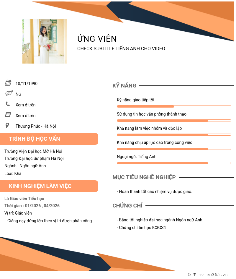 CV ứng viên