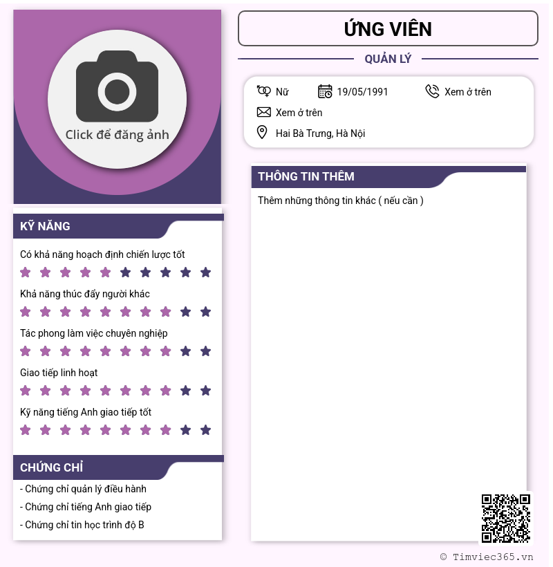 CV ứng viên