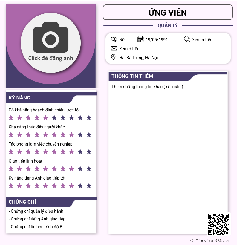 CV ứng viên