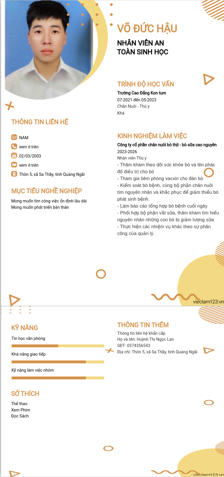 CV ứng viên