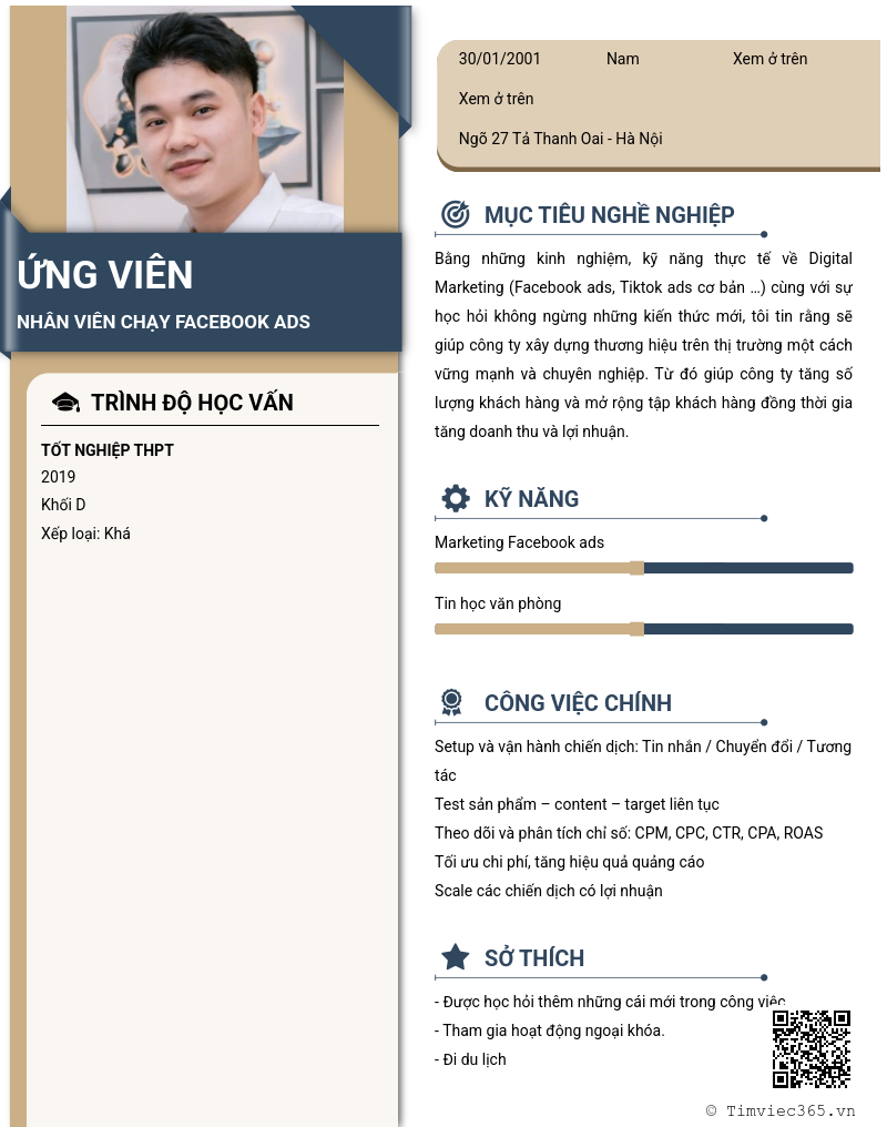 CV ứng viên