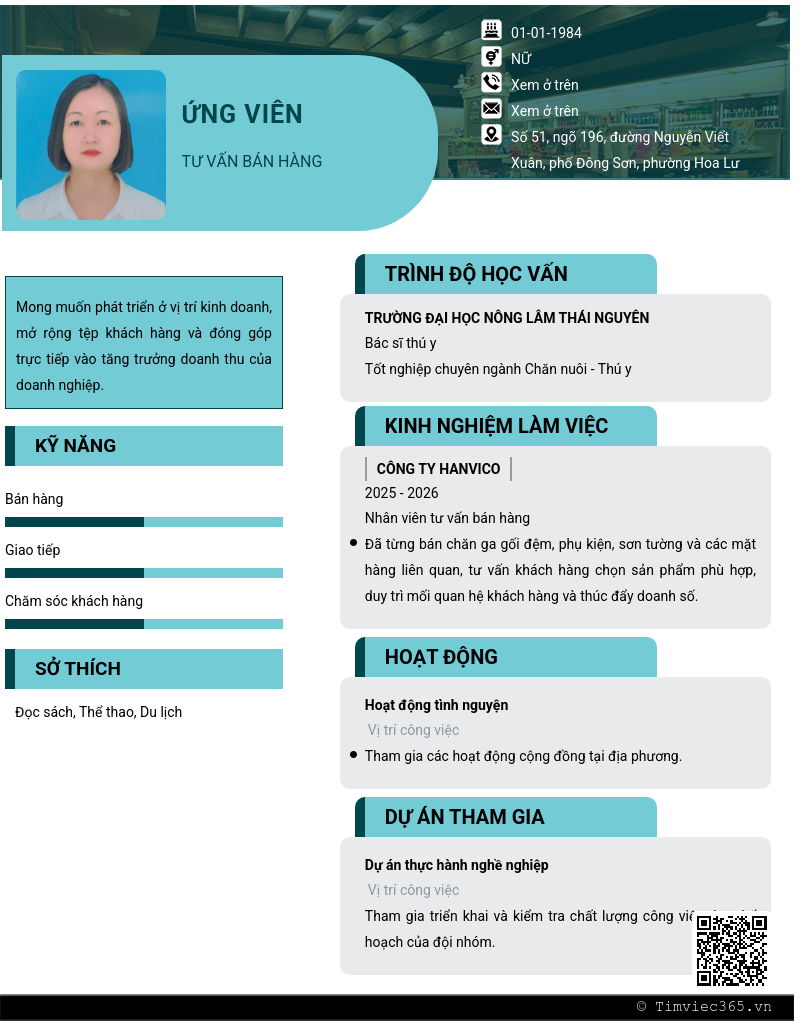 CV ứng viên