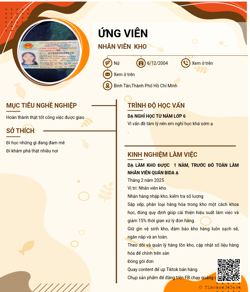CV ứng viên