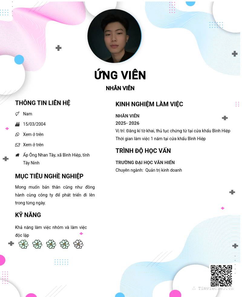CV ứng viên