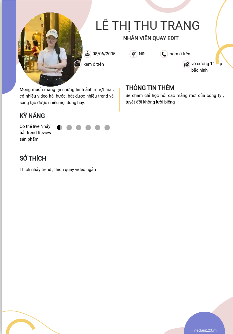 CV ứng viên